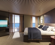 Norwegian Prima Norwegian Cruise Line The Haven Aft-facing Owner's Suite With Master Bedroom & Large Balcony