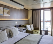 Britannia P&O Cruises Balcony with Sofa and a Shower