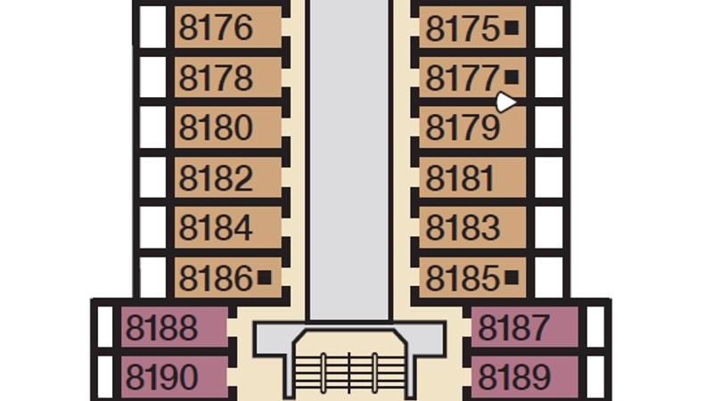 My Kind of Cruise | Carnival Spirit | Carnival | Deck plans | Deck 8