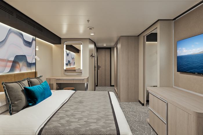 Photo of cabin: Forward-facing Suite With Master Bedroom & Large Balcony