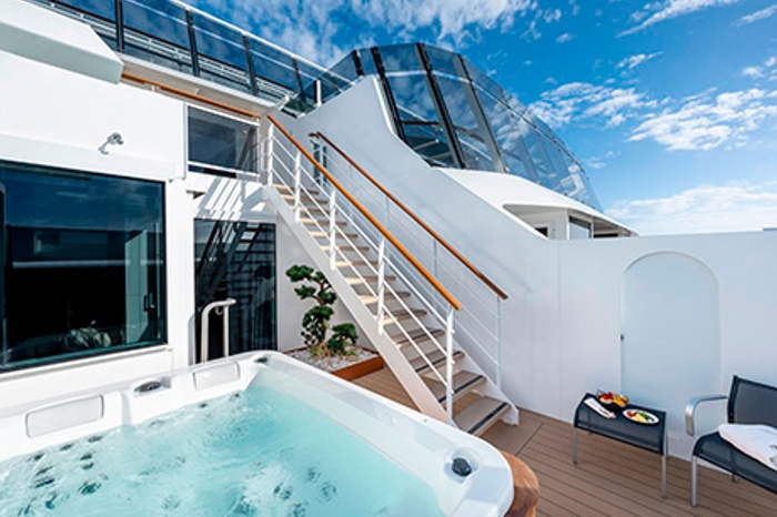 Photo of cabin: MSC Yacht Club Duplex Suite with with Whirlpool Bath
