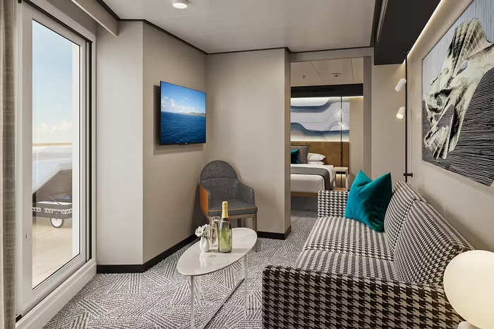 Photo of cabin: Forward-Facing Suite With Master Bedroom & Large Balcony
