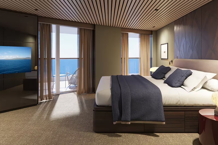 Photo of cabin: The Haven Aft-Facing Owner's Suite With Master Bedroom & Large Balcony