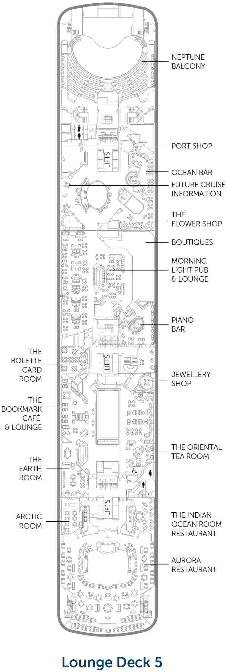 Fred Olsen Cruise Lines Borealis Lounge Deck 5