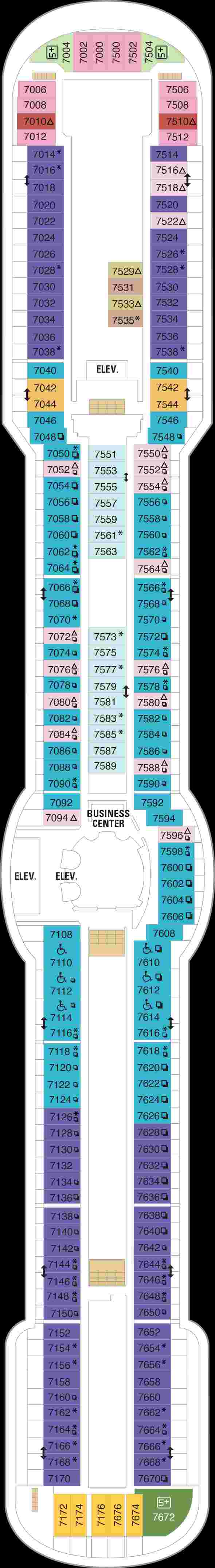Royal Caribbean Jewel of the Seas Deck 7 (April 23rd, 2022 - October 17th, 2022)