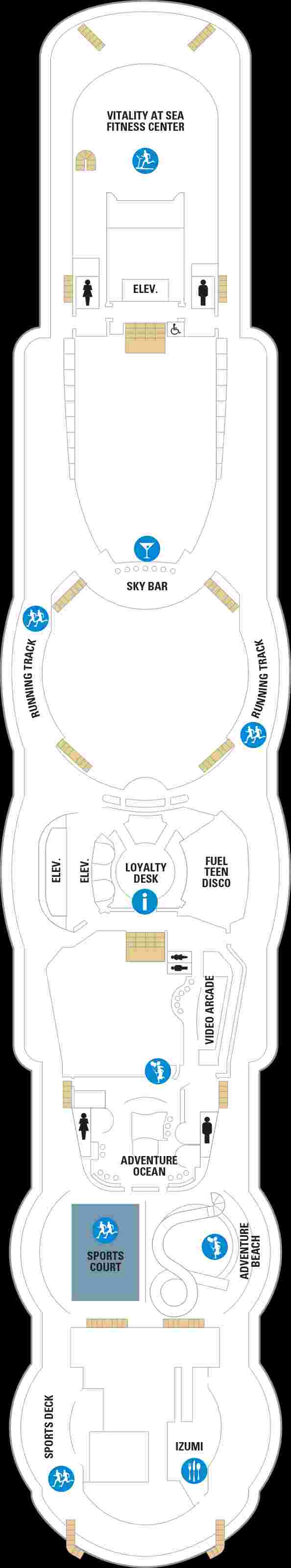 Royal Caribbean Jewel of the Seas Deck 12 (April 23rd, 2022 - October 17th, 2022)