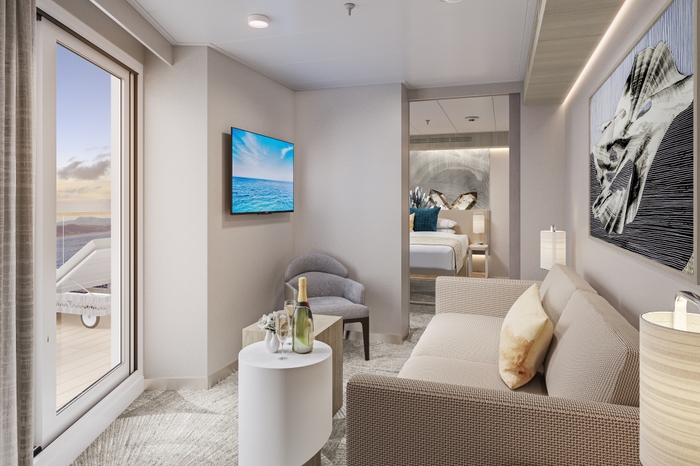 Photo of cabin: Forward-facing Suite With Master Bedroom & Large Balcony