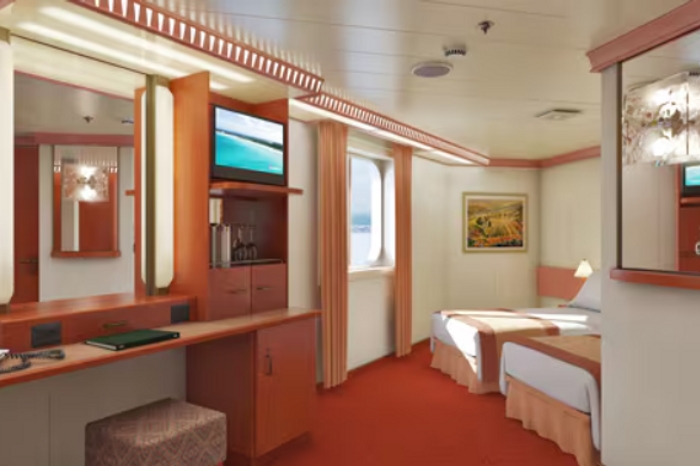 Photo of cabin: Interior with Picture Window (Walkway View)