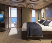 Norwegian Aura Norwegian Cruise Line The Haven Aft-Facing Owner's Suite With Master Bedroom & Large Balcony