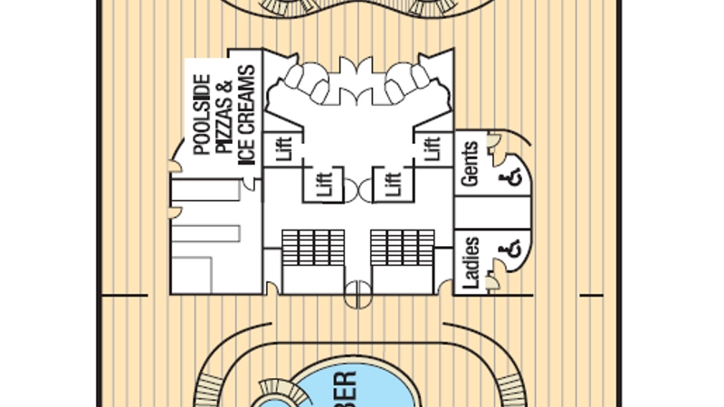 My Kind of Cruise | Ventura | P&O | Deck plans | Deck 15 - Lido